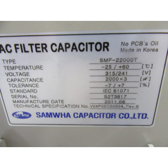 Samwha SMF-22000T AC Filter Capacitor SMF22000T