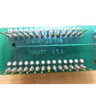Ohmart 237757 Integrated Circuit Board CRBDAP 237758 wHN58C65P-25 - Used