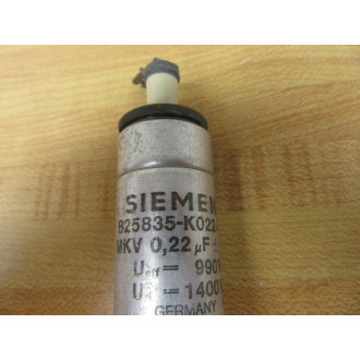 Siemens B25835-K0224-K7 Capacitor 0.22µF Ueff-900V Un-1400V (Pack of 3) - Used