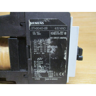 Siemens 3TH3040-0BB4 Contactor 3TH30400BB4 - Used