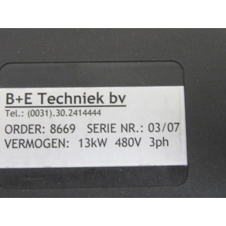 B&E Techniek DEW07.06 Temperature  Controller DEW0706