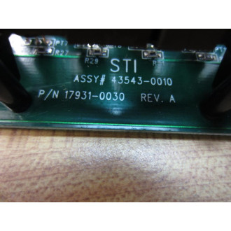 STI 17931-0030 Light Curtain Board 43543-0010 - Used