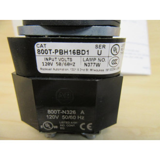 Allen Bradley 800T-PBH16BD1 Push Button Switch