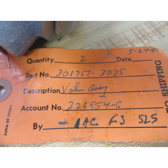 301757-3035 Valve B26 SC51A 301827 350PSI - New No Box