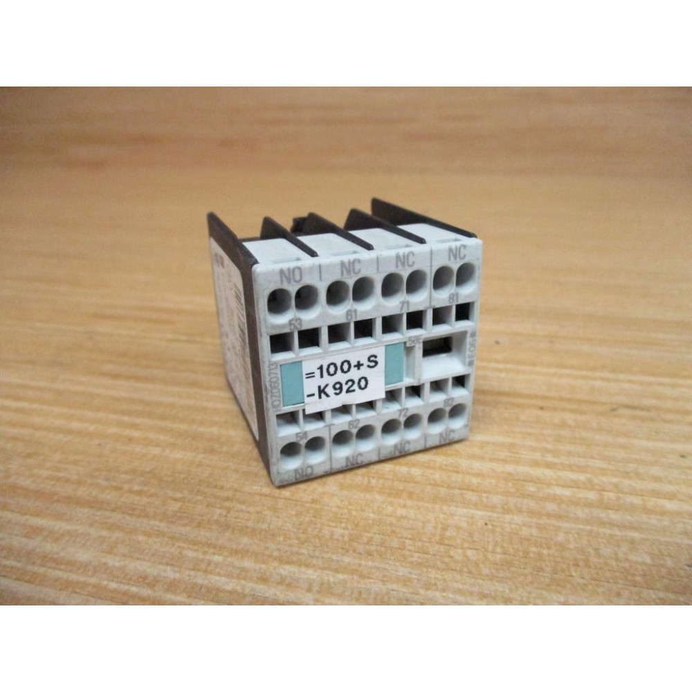Siemens 3RH1911-2GA13 Auxiliary Switch Block 3RH19112GA13 - Used