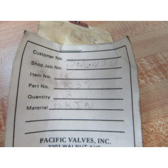 Pacific Valves 19039 Metal Ring - New No Box
