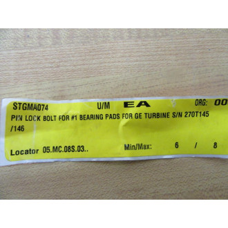 STG-MA-074 Pin Lock Bolt STGMA074 (Pack of 7) - New No Box