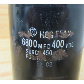 Hitachi HCG F5AX Capacitor 6800 MFD 400 VDC - Used