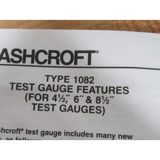 Ashcroft 1082 Test Gauge 20 Psi Subd - New No Box