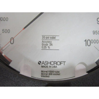 Ashcroft 1082 Test Gauge 20 Psi Subd - New No Box