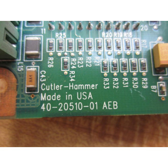 Cutler Hammer 40-20510-01 Eaton Circuit Board 402051001 Won't Boot - Parts Only
