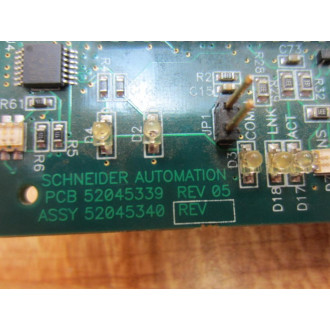 Schneider 52045340 RS-485 Network Board 52045339 - Used