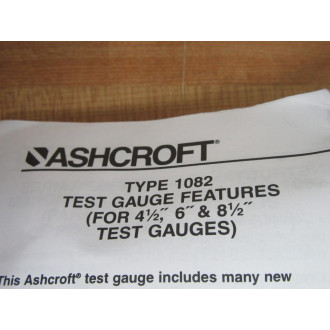 Ashcroft 1082 Test Gauge 2 Psi Subd - New No Box