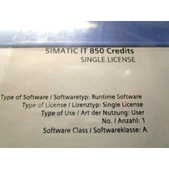 Siemens 6BQ3201-2AA52-0AB0 Simatic IT Software 1P6BQ32012AA520AB0