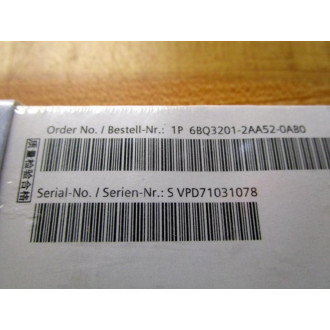 Siemens 6BQ3201-2AA52-0AB0 Simatic IT Software 1P6BQ32012AA520AB0