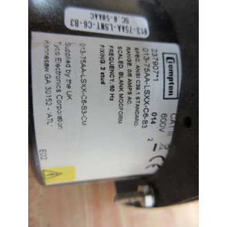 Crompton 013-75AA-LSXX-C6-B3 Panel Meter 01375AALSXXC6B3