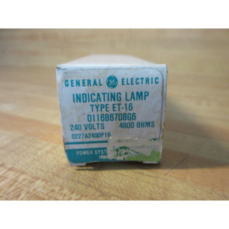 General Electric 0116B6708G5 GE Indicating Lamp ET-16