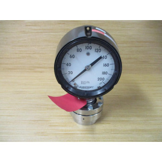 Ashcroft Type 105 In-Line Saddle Diaphragm Seal W Gauge - New No Box