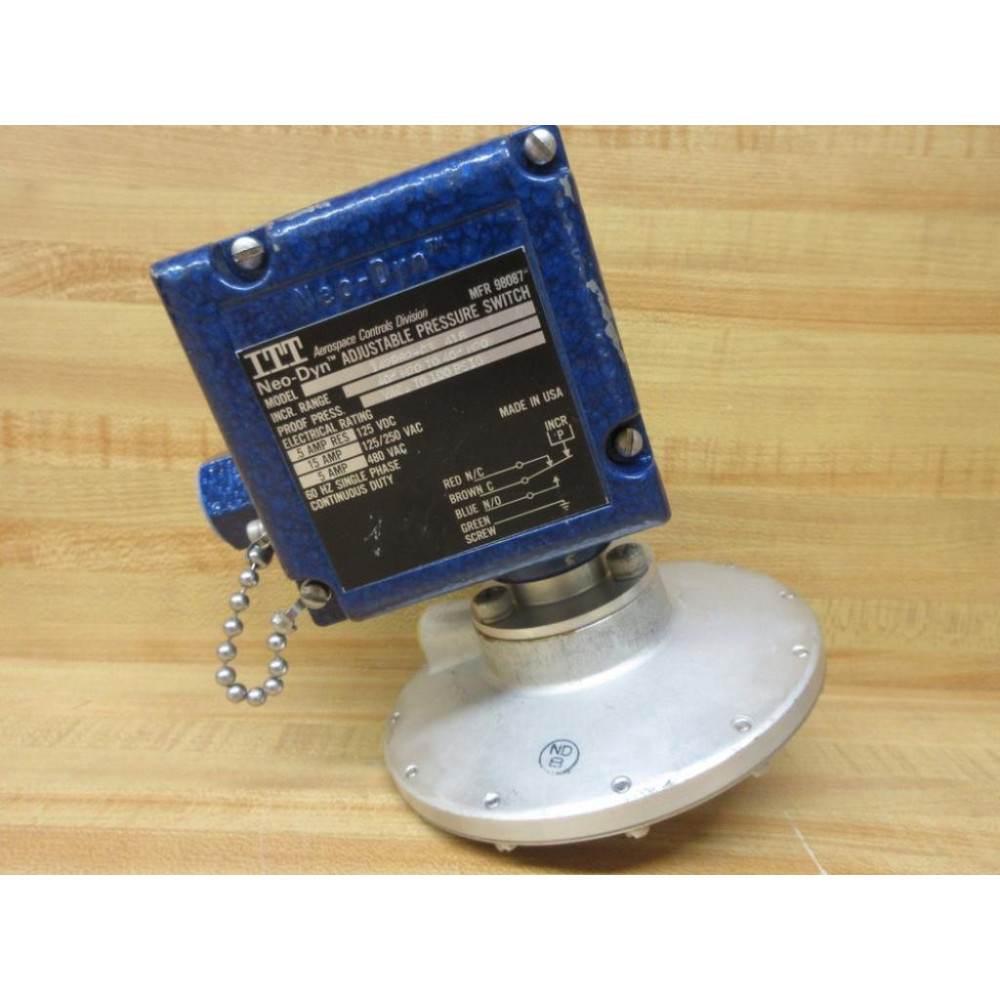 ITT Neo-Dyn 142P82-C3 418 Adjustable Pressure Switch 142P82C3418 - New No Box