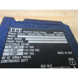 ITT Neo-Dyn 142P82-C3 418 Adjustable Pressure Switch 142P82C3418 - New No Box
