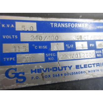 GS Hevi-Duty Electric SMT 2237012T00 Transformer SMT2237012T00 - New No Box