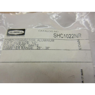 Hubbell SHC1022NR Cord Connector