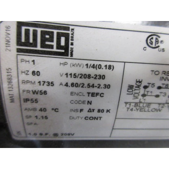 WEG .2518ES1BW56-S Electric Motor 13268315
