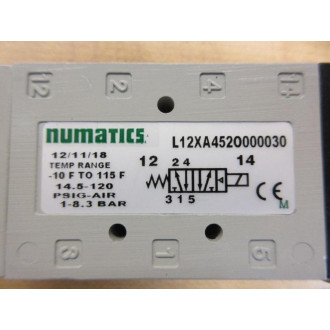 Asco Numatics L12XA4520000030 Solenoid Valve