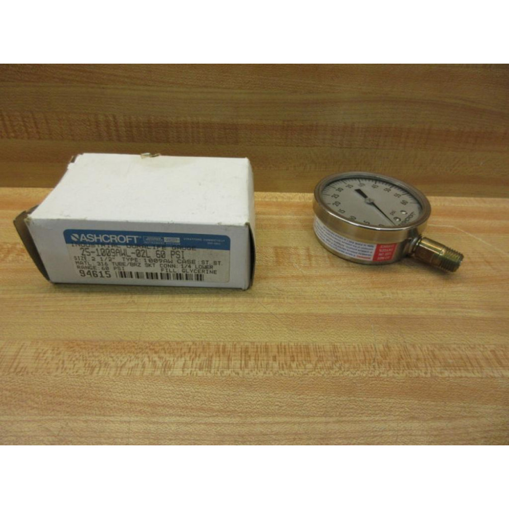 Ashcroft 25-1009AWL-02L Gauge 251009AWL02L