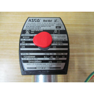 Asco EF8320G013 Solenoid Valve Mounted - New No Box