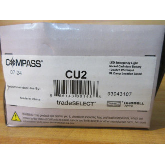 Hubbell 93043107 Compass LED Emergency Light CU2
