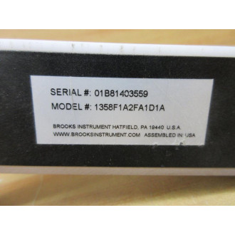 Brooks Instrument 1358F1A2FA1D1A Sho-Rate Flow Meter - New No Box