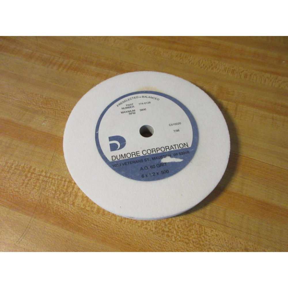 Dumore 774-0128 Grinding Wheel 7740128 - New No Box