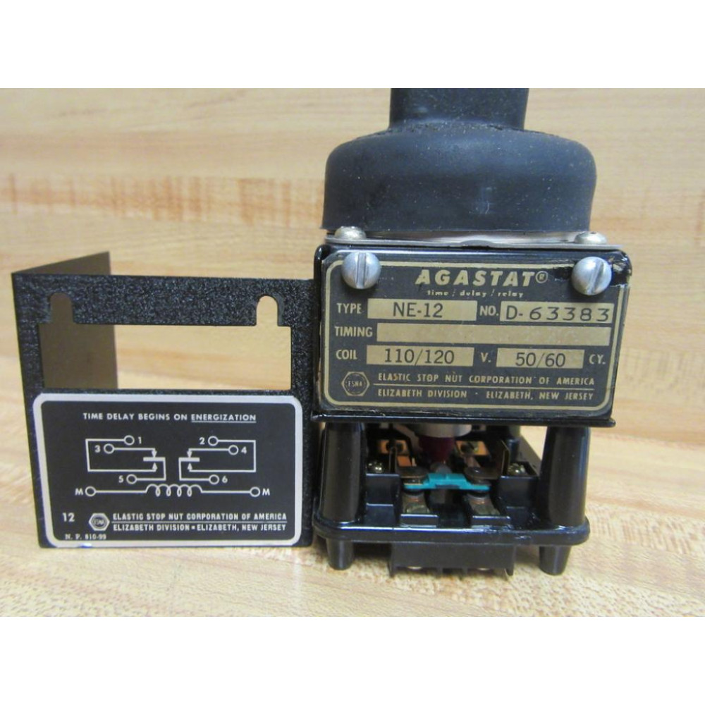 Agastat NE-12 110120V Time Delay Relay NE-12 - New No Box