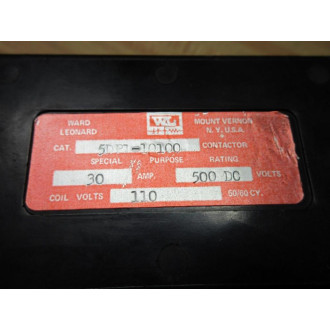 Ward Leonard 5DP1-10100 Joslyn Clark Contactor 5DP110100 - Used