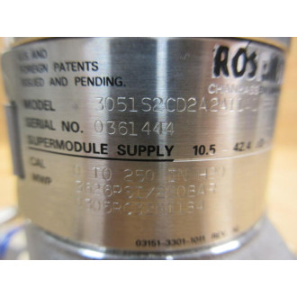 Rosemount C305121124-0000 Transmitter Manifold W3051-S2CD2A2A11A1AE5M5 - New No Box