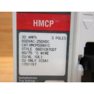 Westinghouse HMCP030H1C Cutler Hammer 30A Breaker