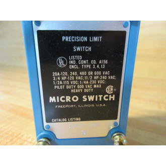 Micro Switch 51ML10 Honeywell Precision Limit Switch