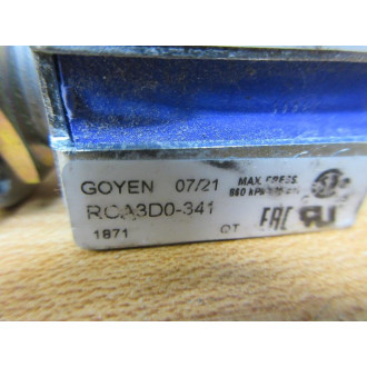 Goyen Controls RCA3D0-341 Solenoid Valve Coil RCA3D0341 - Used