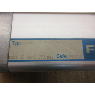 Festo DZH-32-123-PPV-A Pneumatic Cylinder DZH32123PPVA - Used