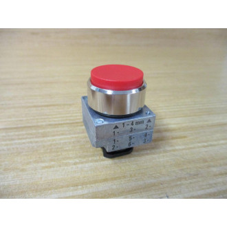 Siemens 3SB3601-0BB61 Pushbutton W 3SB3400-0A, Base, & Clip