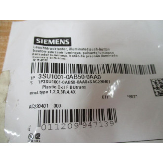 Siemens 3SU1001-0AB50-0AA0 Pushbutton
