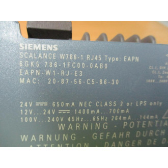 Siemens 6GK5 786-1FC00-0AB0 IWLAN Access Point - Used