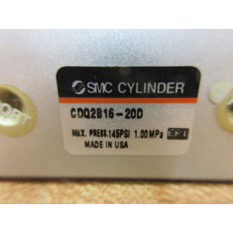 SMC CDQ2B16-20D Pneumatic Cylinder CDQ2B1620D - New No Box