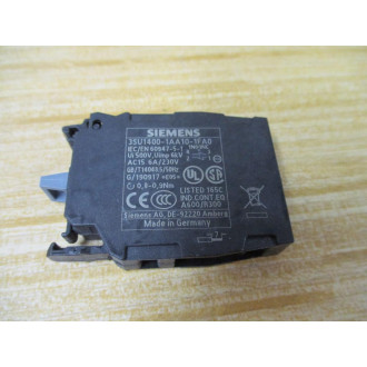 Siemens 3SU1150-0AB10-1FA0 Pushbutton W3SU1400-1AA10-1FA0, Base & Clip