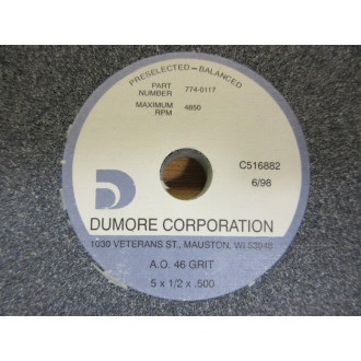 Dumore 774-0117 Grinding Wheel 7740117 - New No Box