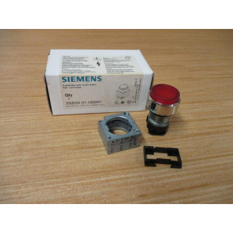 Siemens 3SB3501-0BB61 Red 3SB35010BB61 W Base & Clip