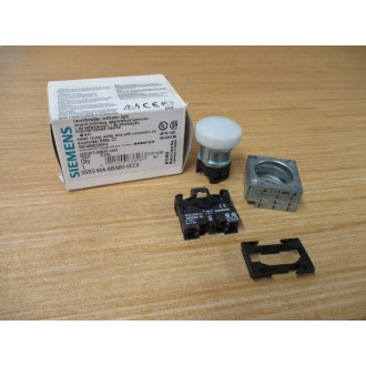 Siemens 3SB3604-6BA60-0CC0 Indicator Light W3SB3403-1A, Base & Clip