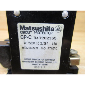 Matsushita CP-C BAC202155 Circuit Protector CPCBAC202155 - Used