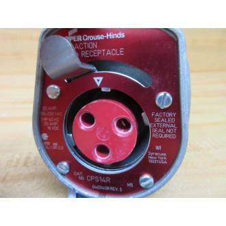 Crouse & Hinds CPS14R Eaton Cooper Delayed Action Arkite Receptacle - New No Box